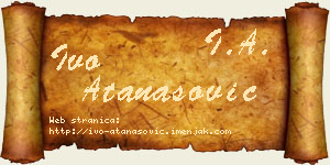 Ivo Atanasović vizit kartica